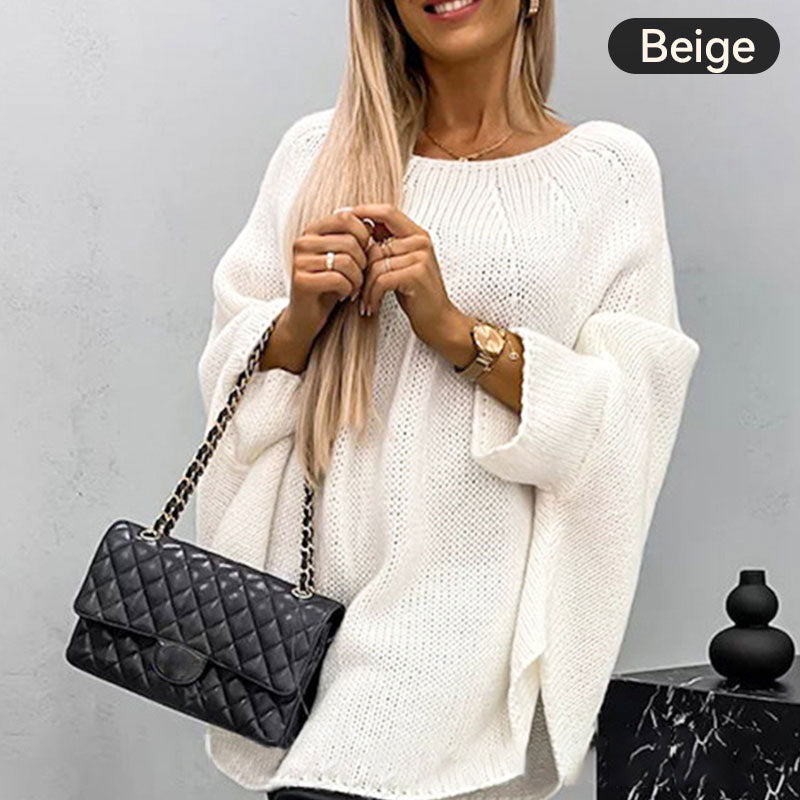 Beauvogue  - Elegante gebreide cape trui