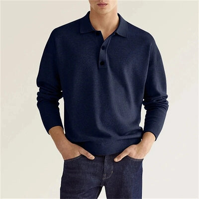 Beauvogue - POLOSHIRT MET LANGE MOUWEN